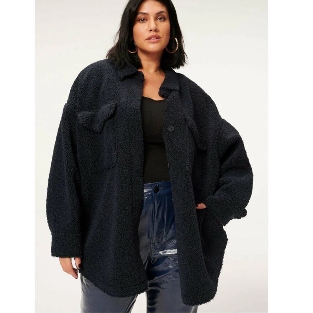 Good American black Teddy Jacket t